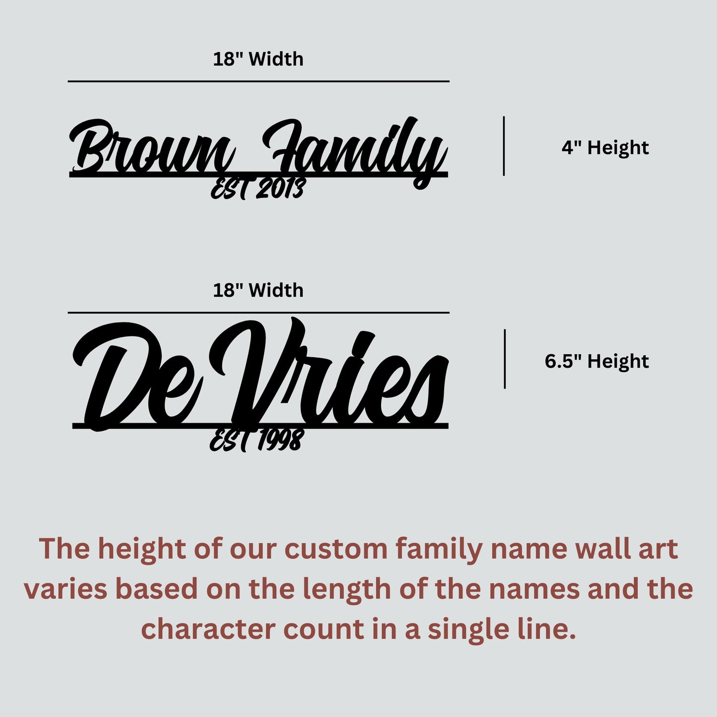 Personalized Metal Family Wall Sign Classy