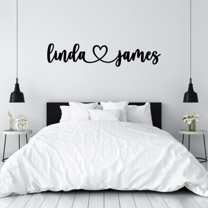 Personalized LoveLink Metal Wall Sign (No Tails)