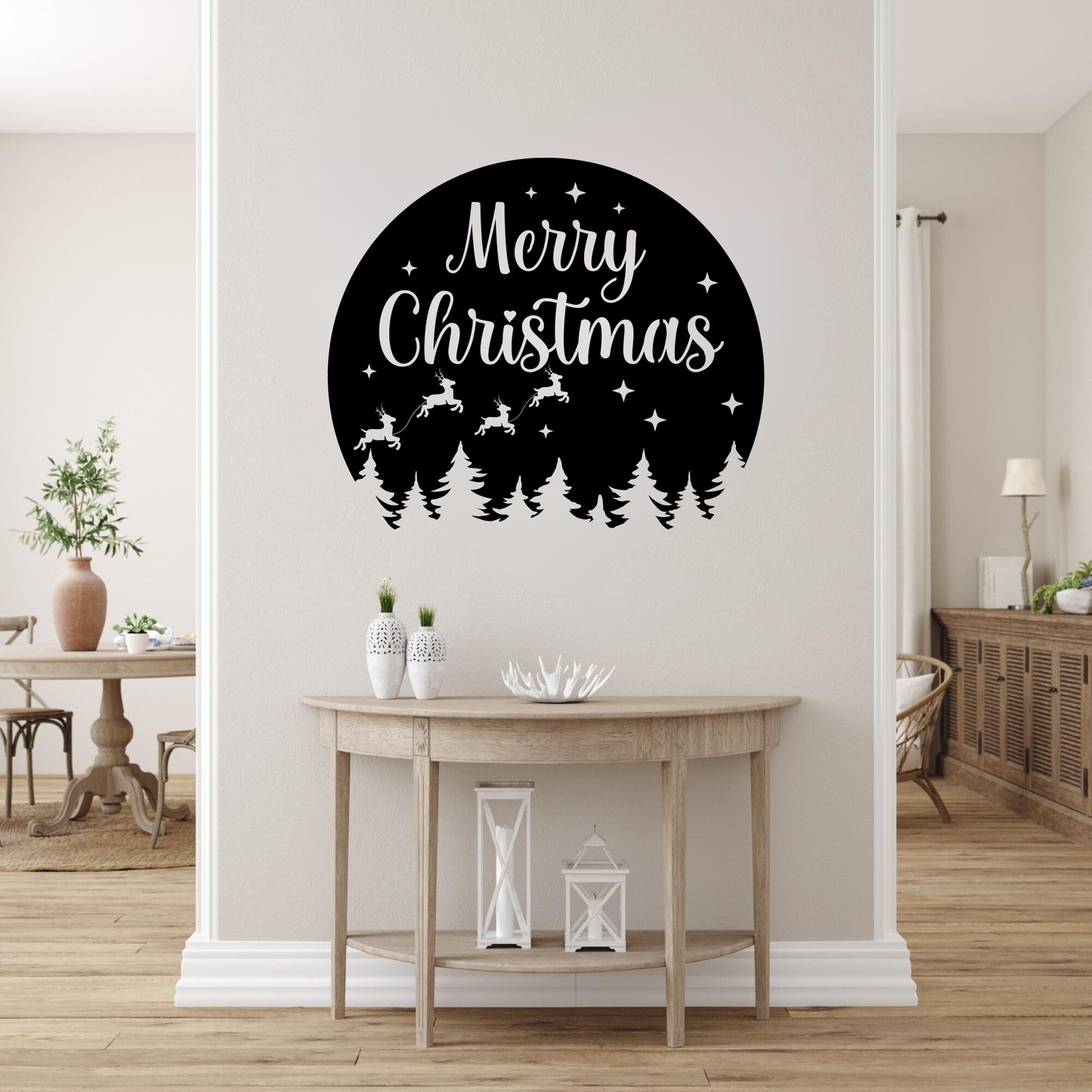 Merry Christmas Metal Wall Art