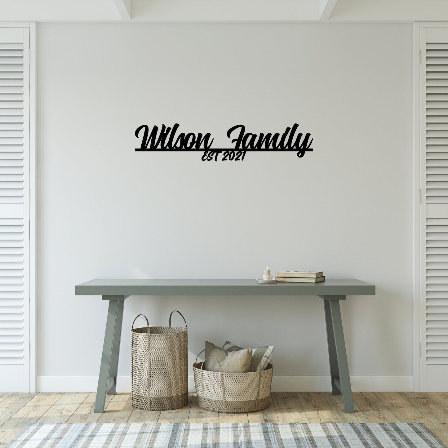 Personalized Metal Family Wall Sign Classy