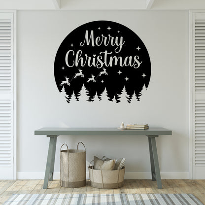 Merry Christmas Metal Wall Art