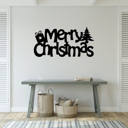 Merry Christmas Metal Wall Art