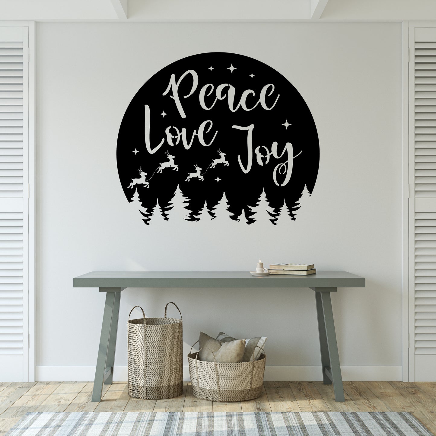 Peace Love Joy Metal Wall Art