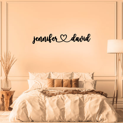 Personalized LoveLink Metal Wall Sign (No Tails)