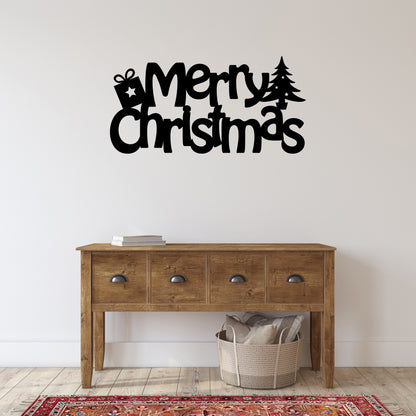 Merry Christmas Metal Wall Art