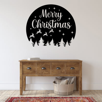 Merry Christmas Metal Wall Art