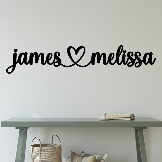 Personalized Couples Metal Wall Sign