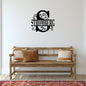 Custom Initial Metal Wall Art with Scrollwork