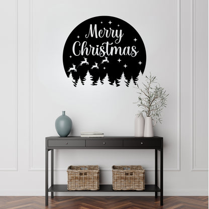 Merry Christmas Metal Wall Art