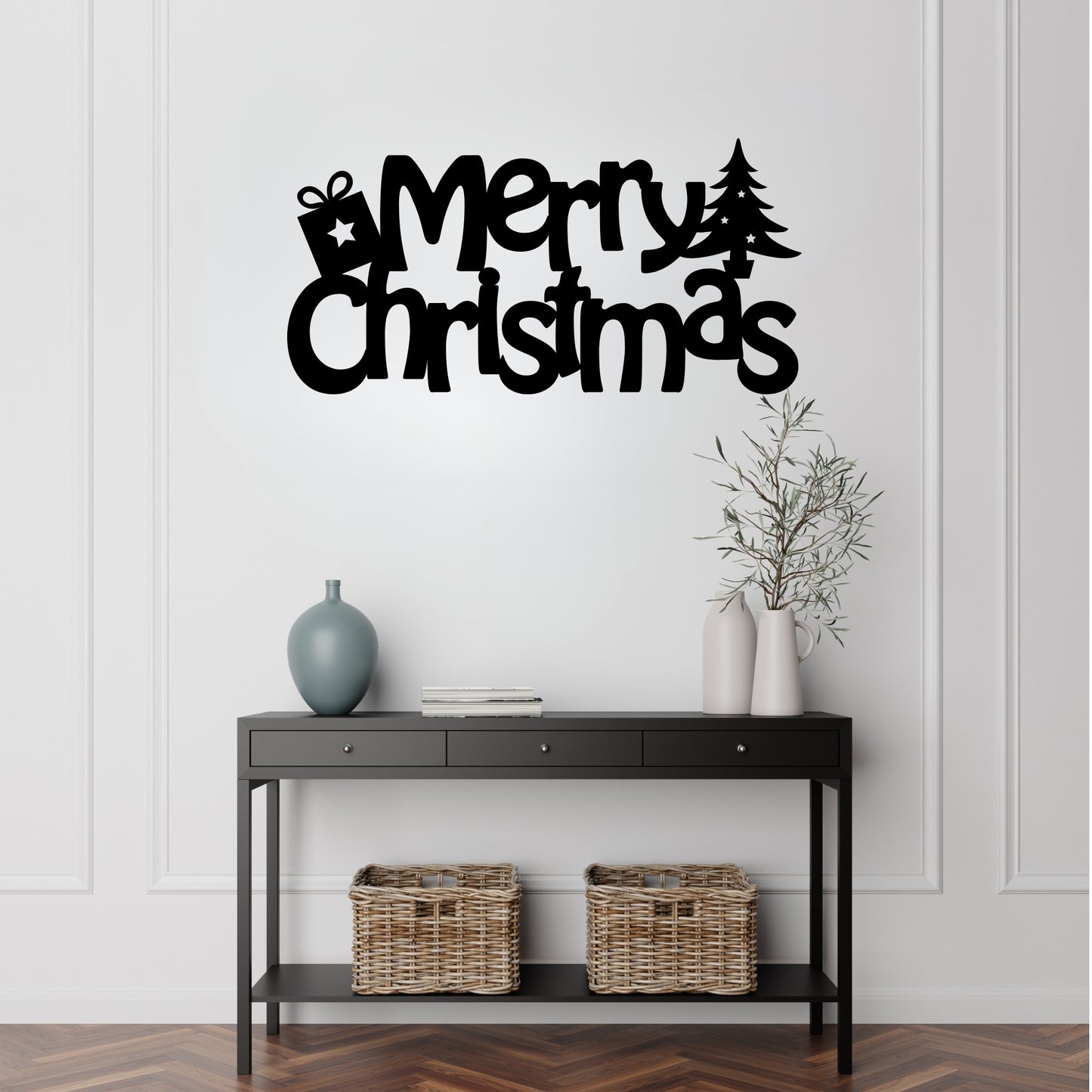 Merry Christmas Metal Wall Art