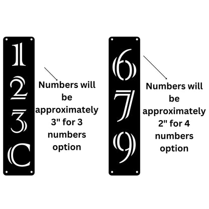 Vertical Contemporary Mailbox Numbers