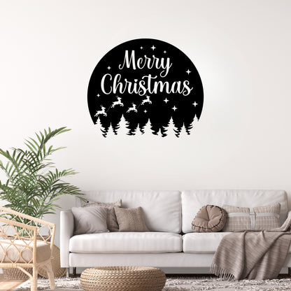 Merry Christmas Metal Wall Art