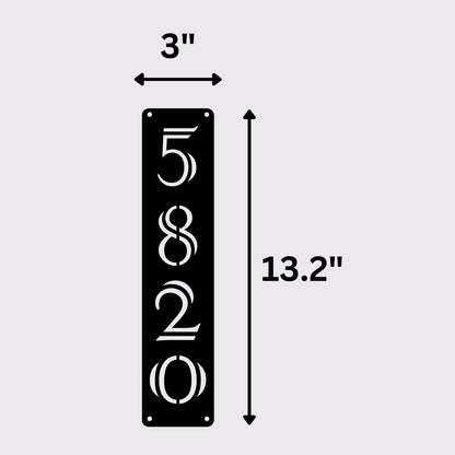 Vertical Contemporary Mailbox Numbers