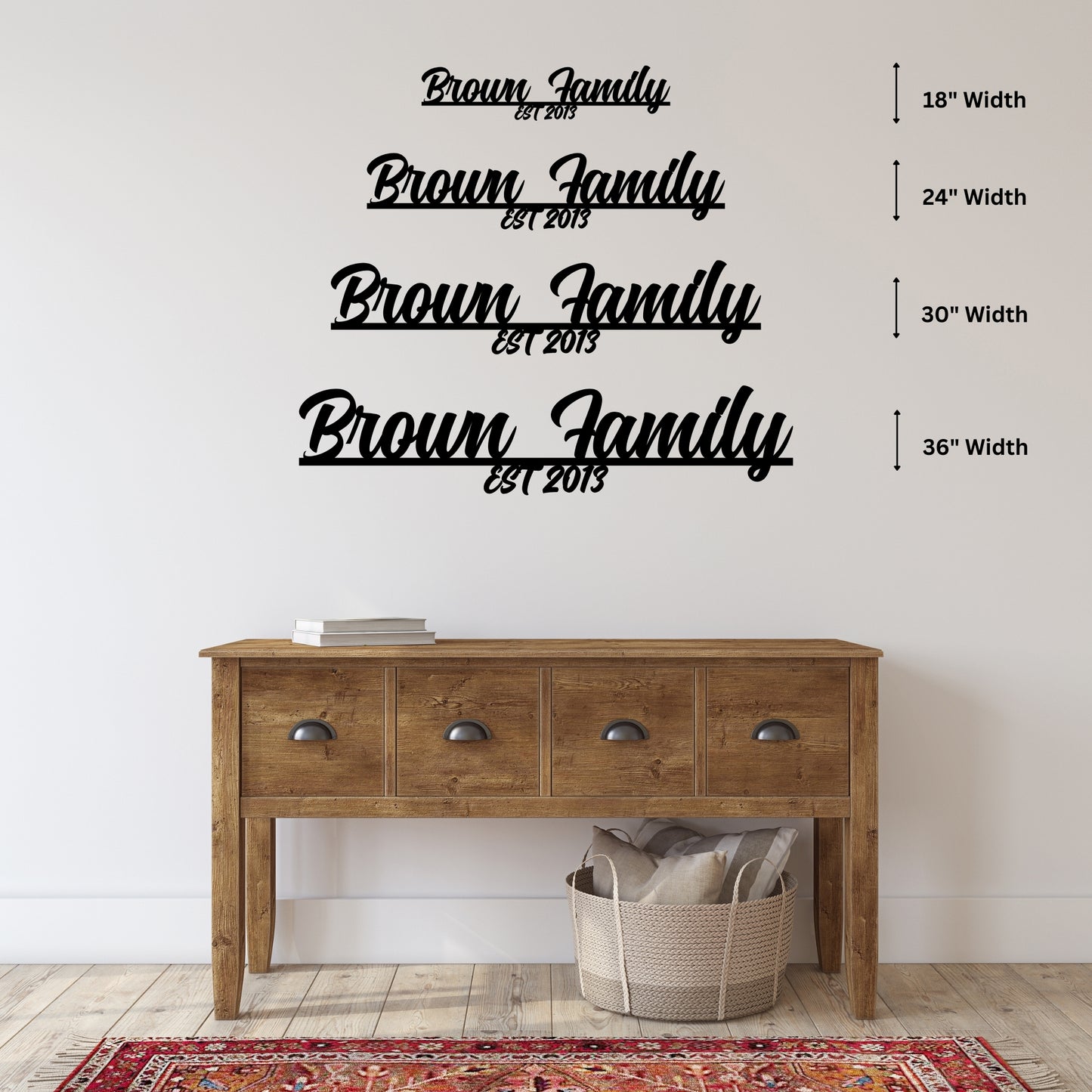 Personalized Metal Family Wall Sign Classy