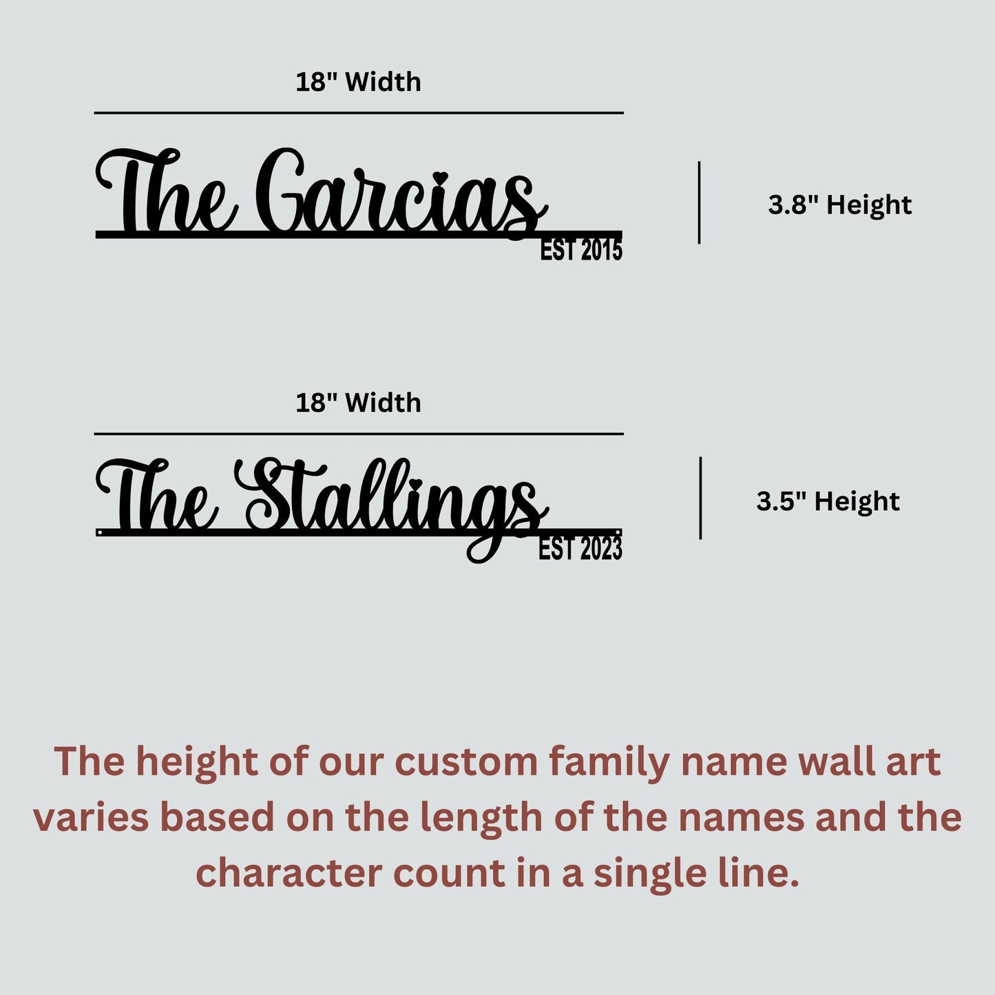 Personalized Metal Family Wall Sign Lovely