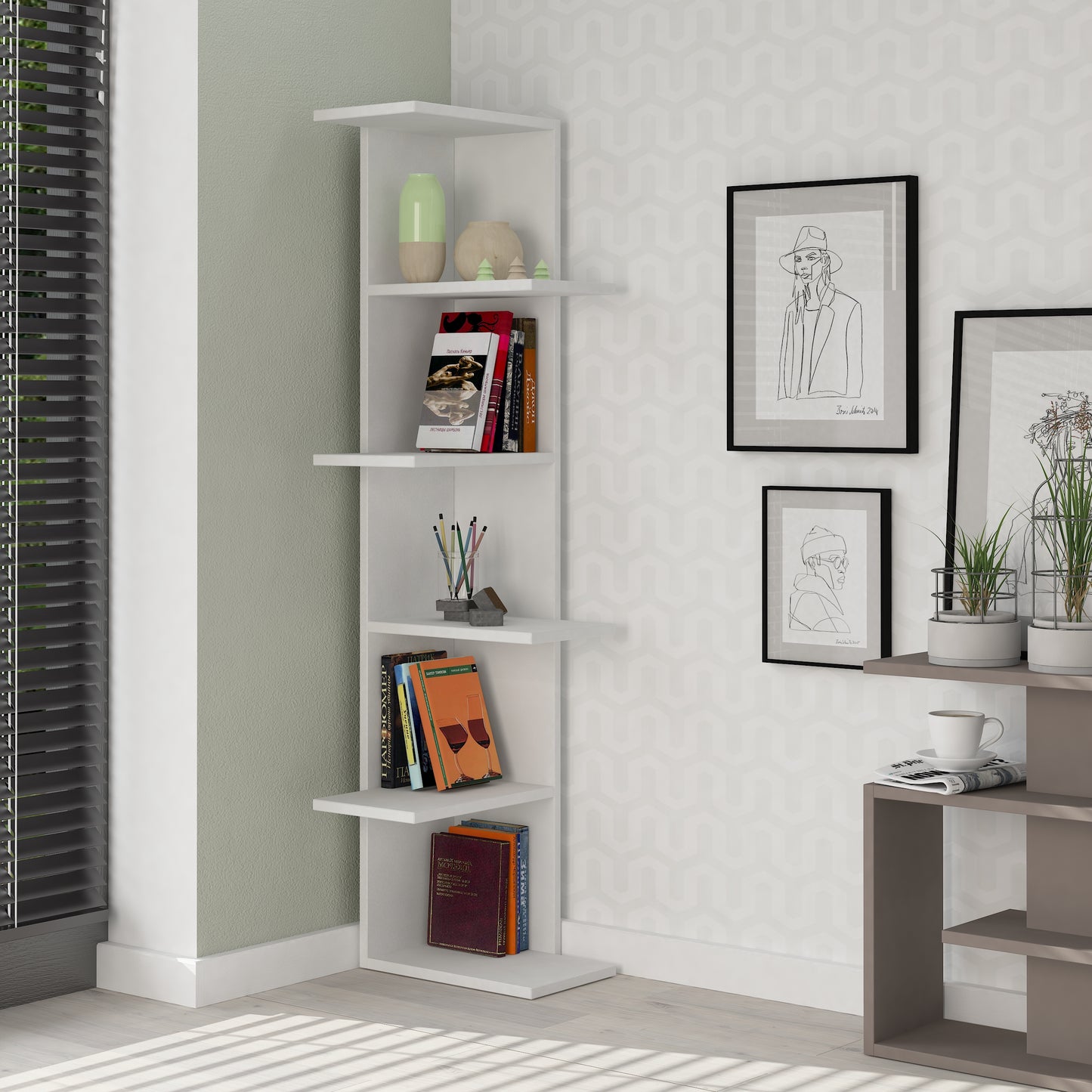 Haab Corner Bookcase