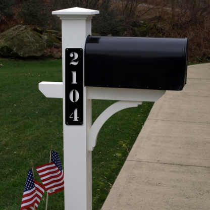 Vertical Modern Mailbox Numbers