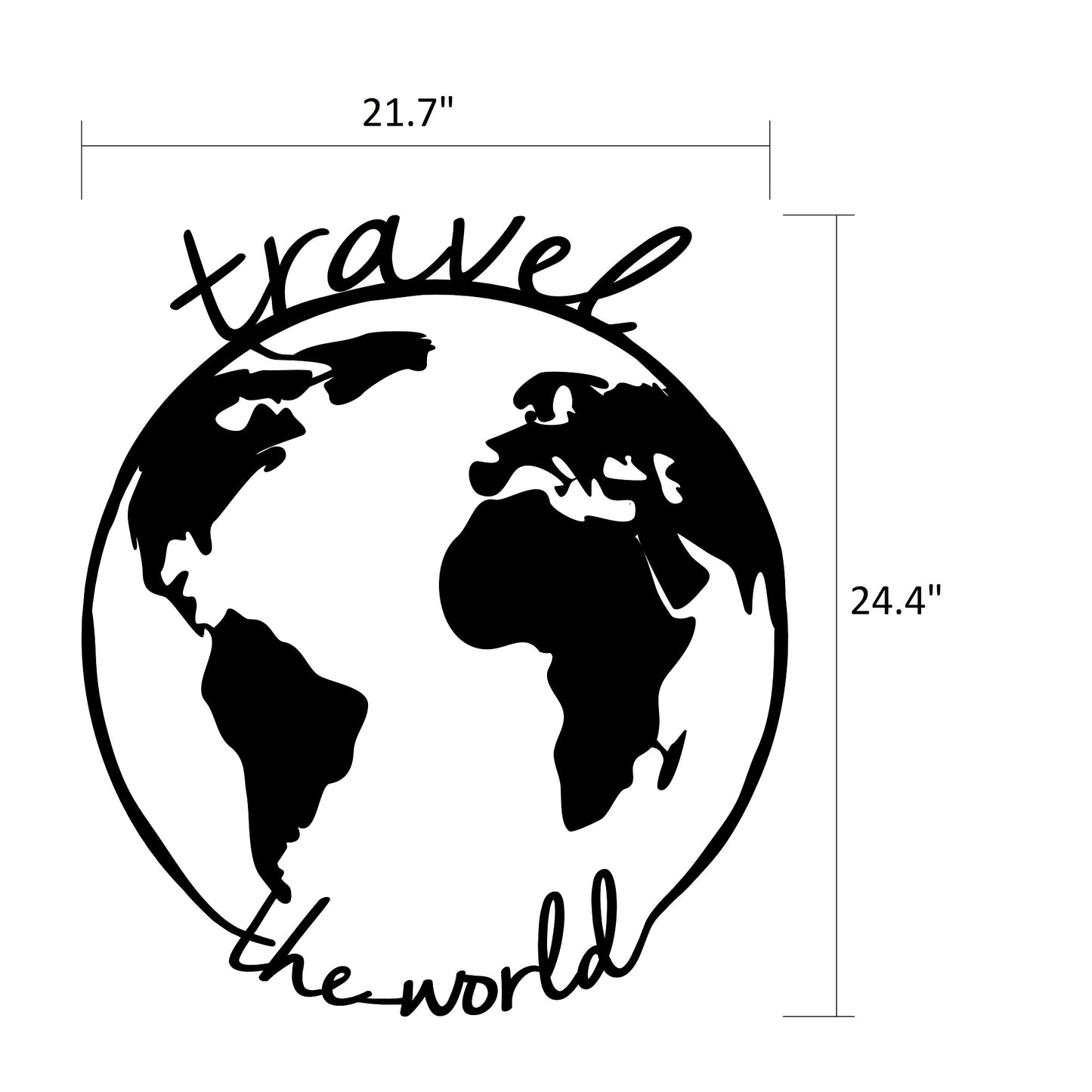 Travel The World Metal Wall Art