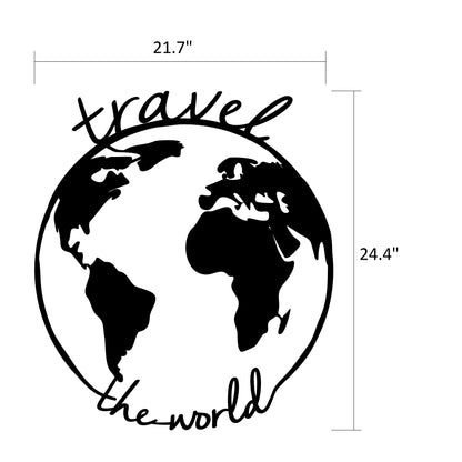 Travel The World Metal Wall Art