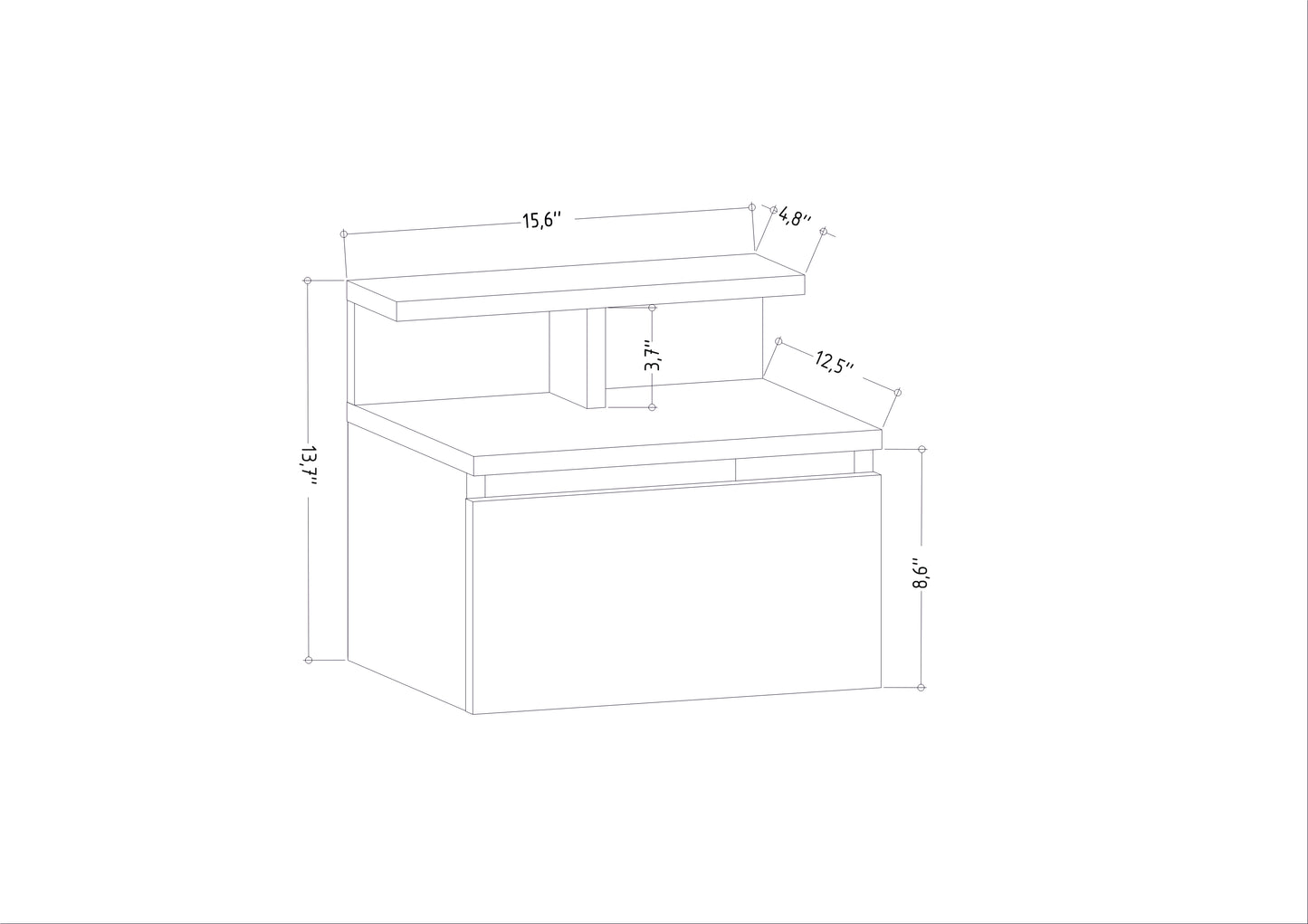 Alice Floating Nightstand